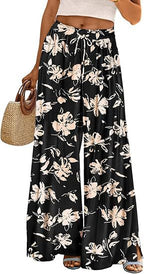Bohemian Wide-Leg Pants with Pockets