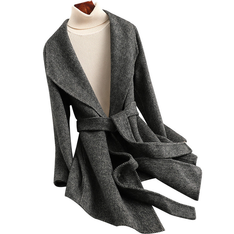 Double-Faced Wool Slim Midi Coat
