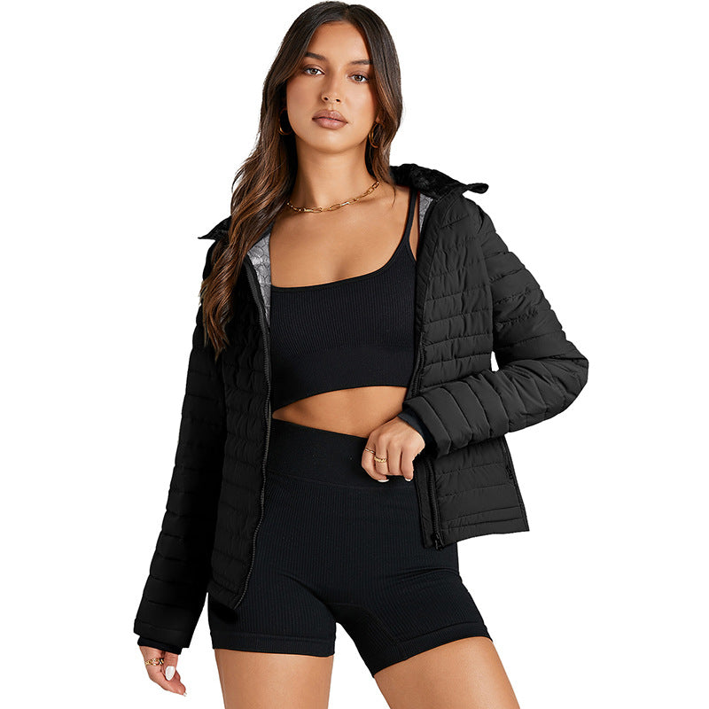 Quilted Stand-Collar Padded Jacket