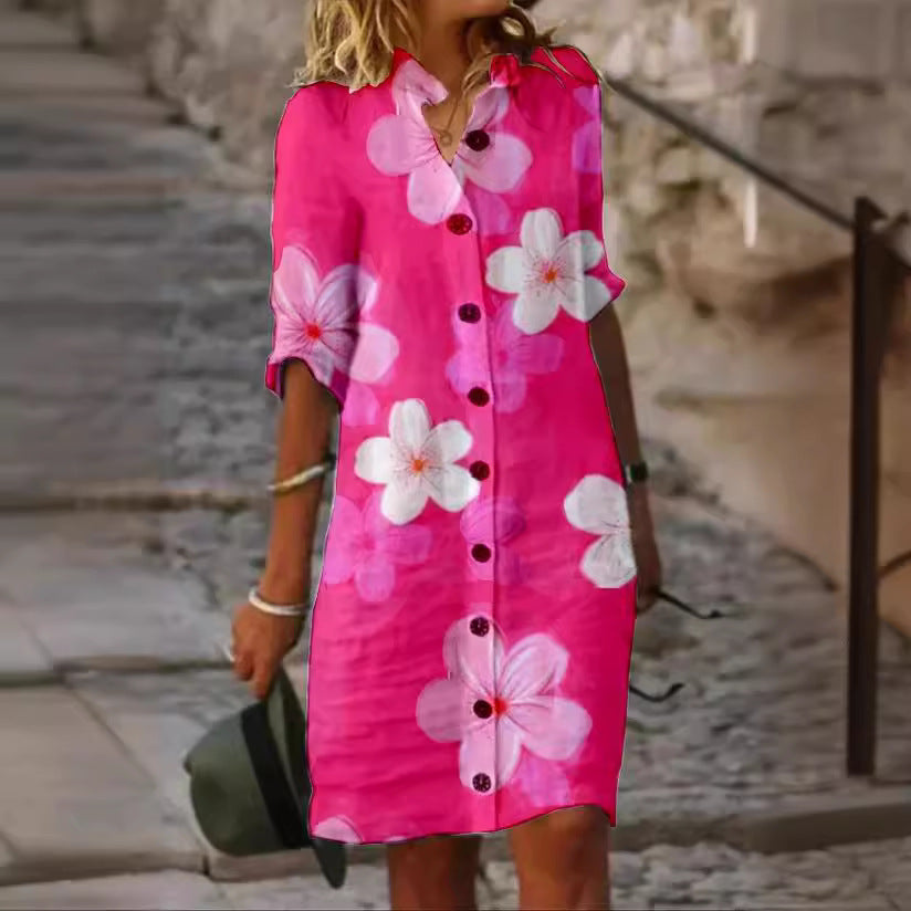 Pattern Midi Dress