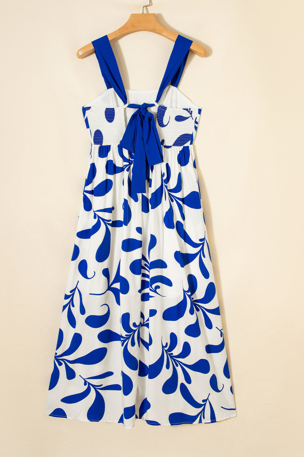 Floral Print Tie-Back Sleeveless Maxi Dress