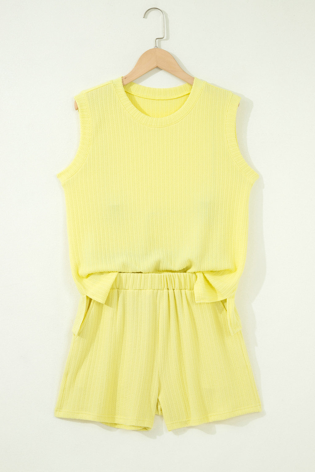 Textured Tank and Shorts Set