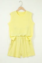 Textured Tank and Shorts Set