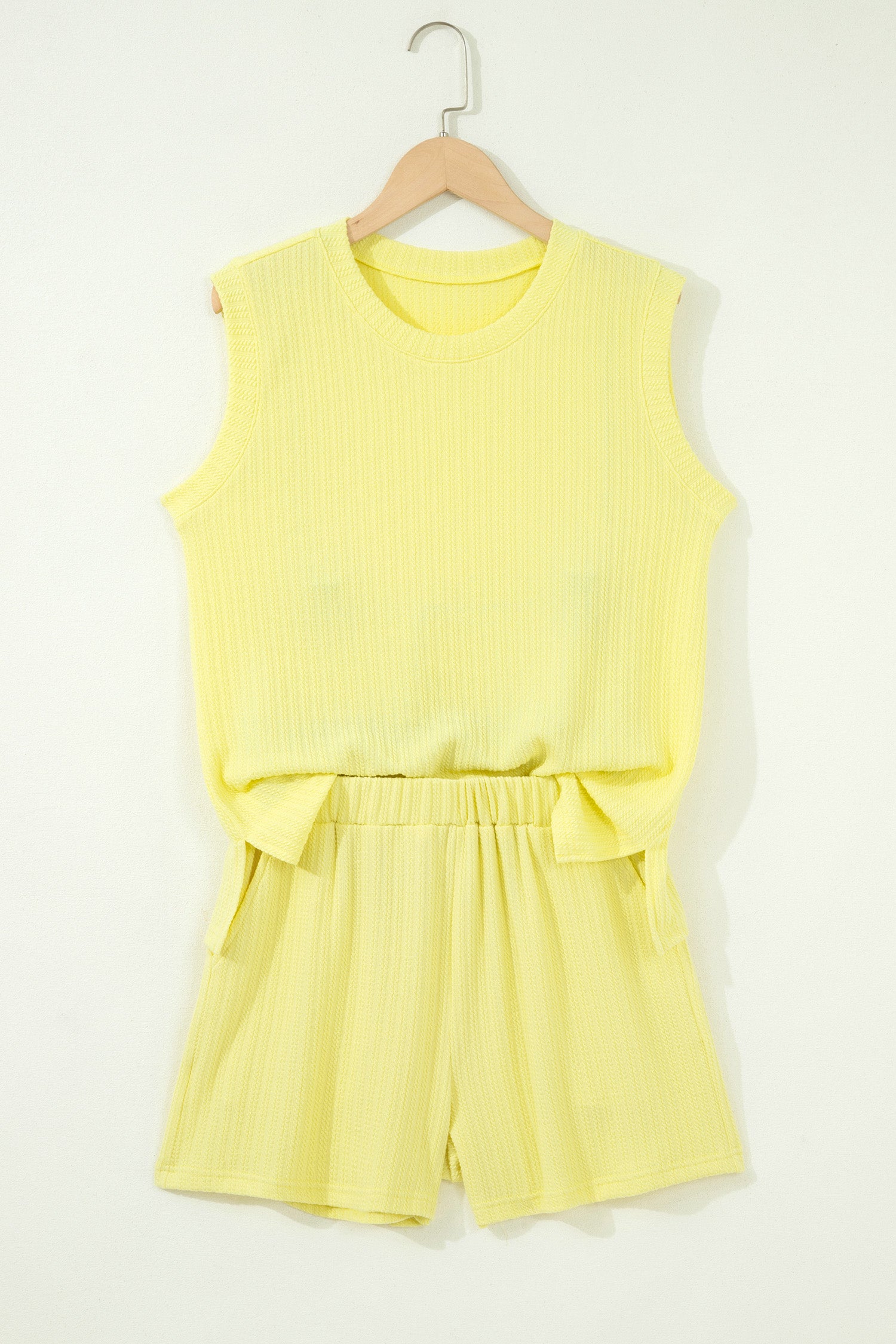 Textured Tank and Shorts Set