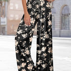 Bohemian Wide-Leg Pants with Pockets
