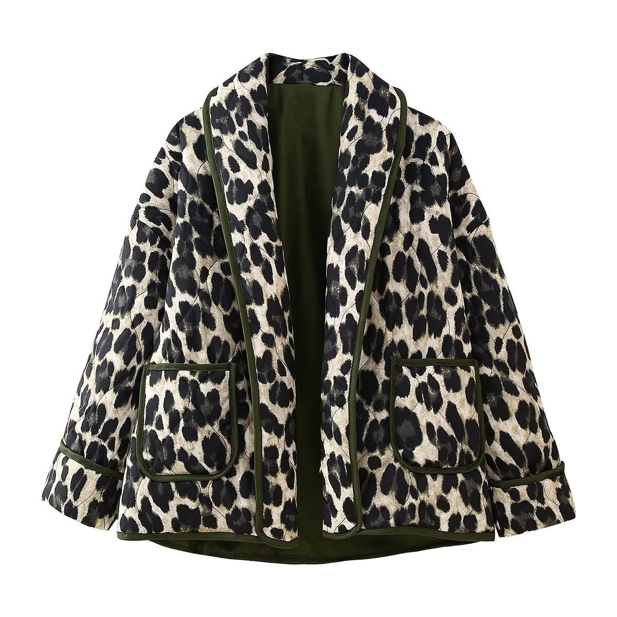 Leopard Print Sherpa Jacket