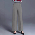 Elastic-Waist Wide-Leg Pants with Pockets