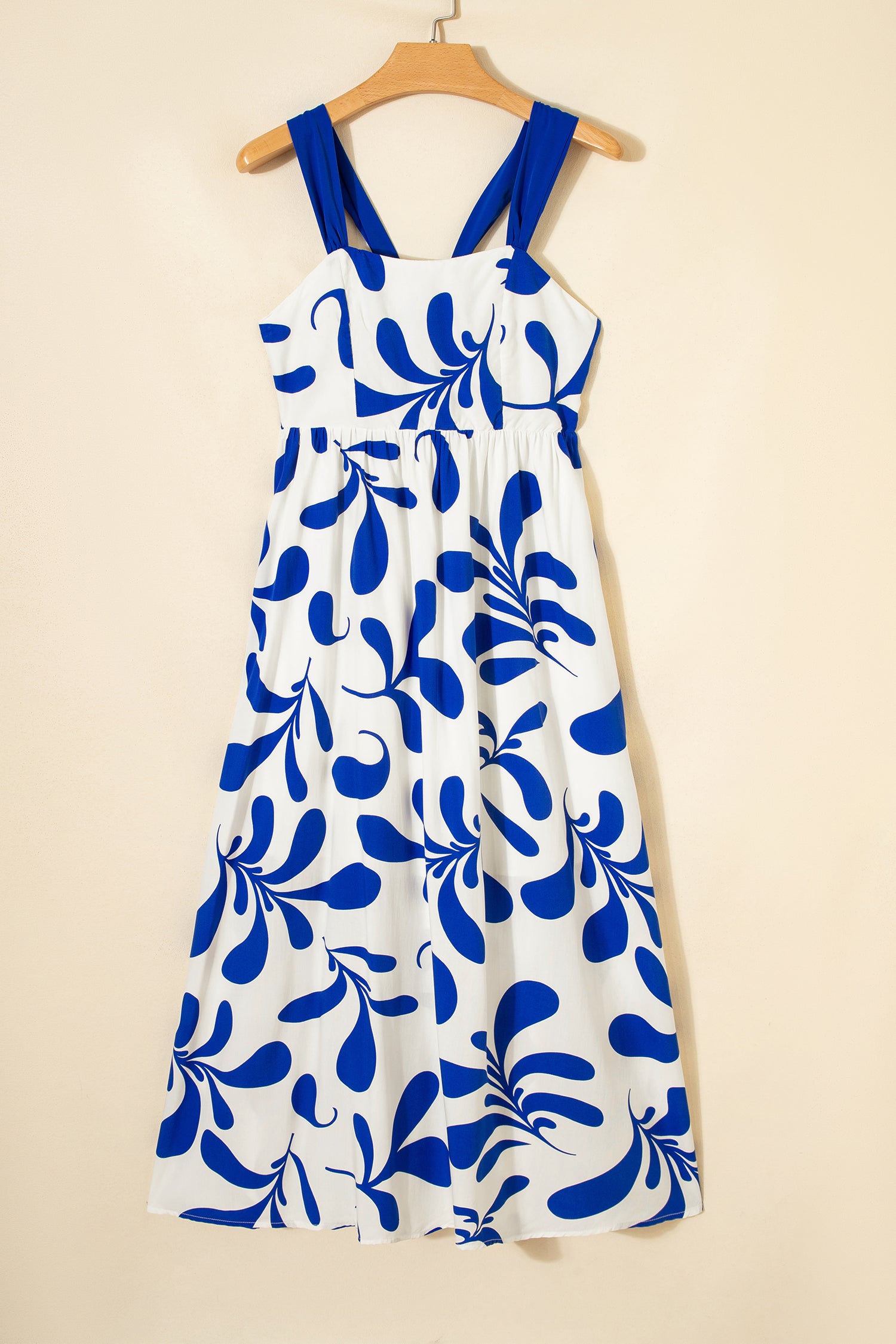 Floral Print Tie-Back Sleeveless Maxi Dress