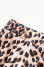 Leopard Print Tiered Mini Skirt