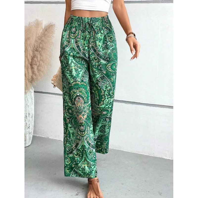 High-Waist Casual Beach Pants