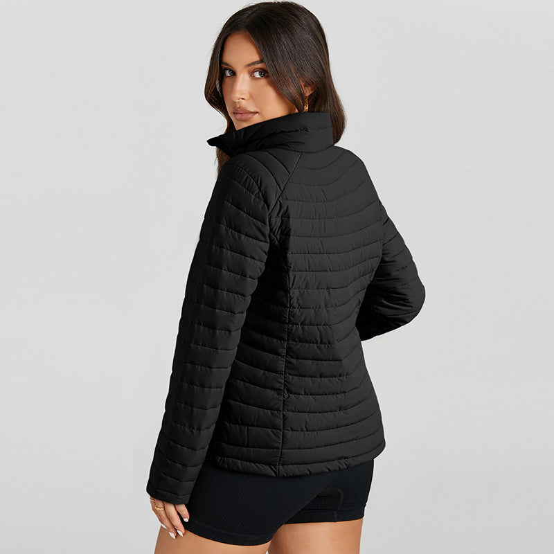 Quilted Stand-Collar Padded Jacket