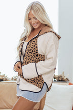 Leopard Star Patchwork Hooded Jacket