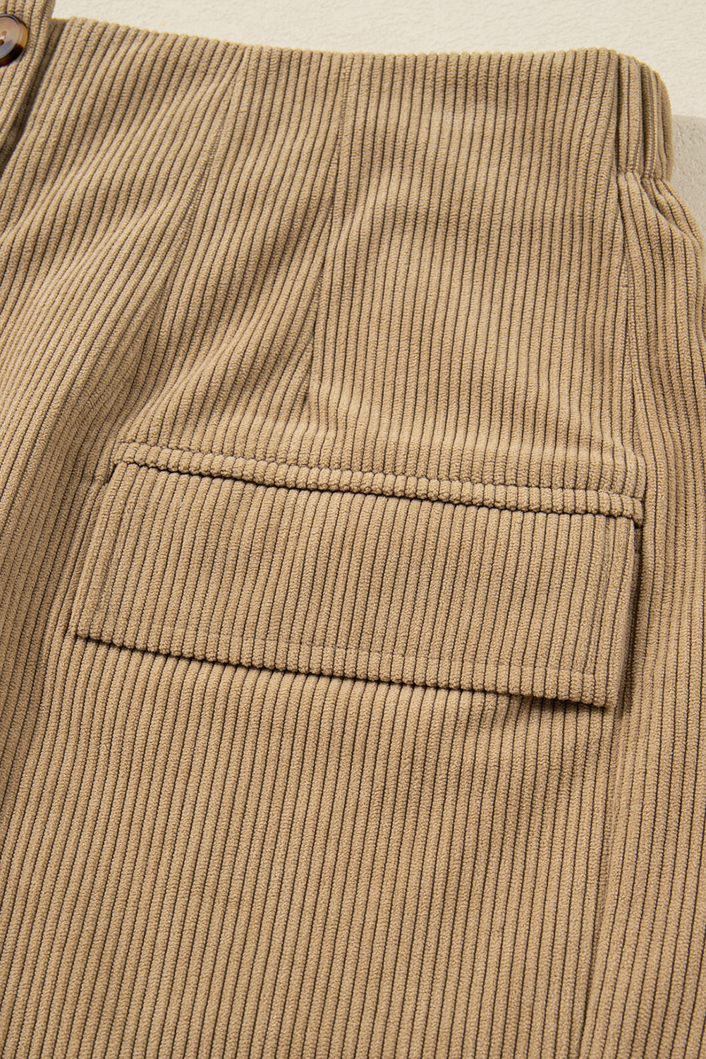 Corduroy Button-Front Mini Skirt