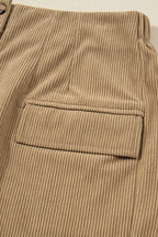 Corduroy Button-Front Mini Skirt
