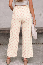 Polka Dot Mid-Rise Straight-Leg Pants