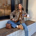 Leopard Print Sherpa Jacket
