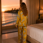 Zebra-Print Mulberry Silk Pajama Set